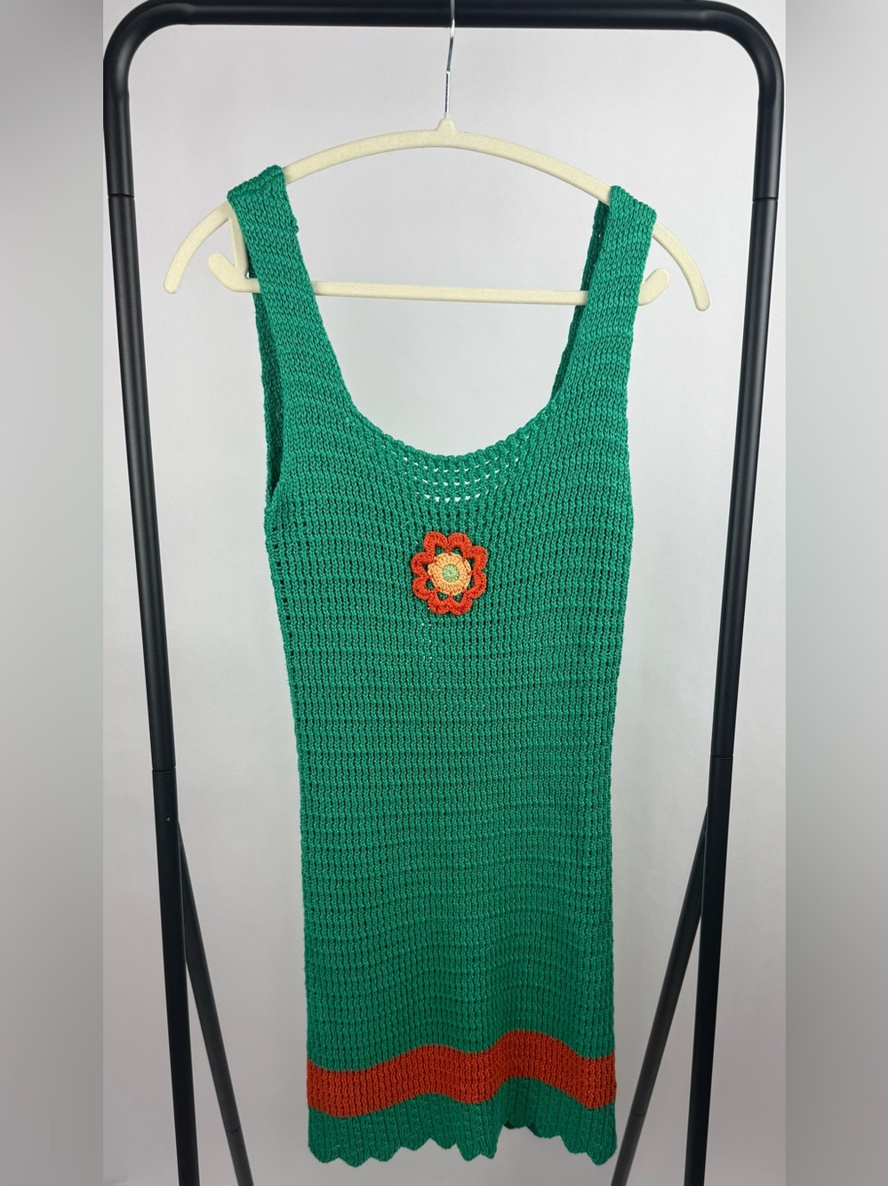 Greylin Taliah Green Crochet Knit Dress S Anthropologie EUC - Picture 5 of 8